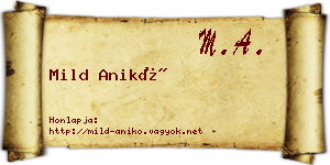 Mild Anikó névjegykártya